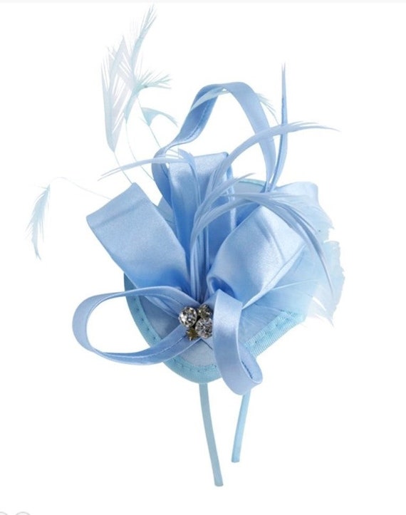 baby blue fascinator hat