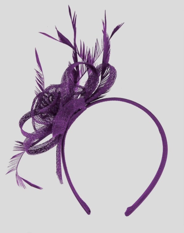 Purple Plum Violet Hat Fascinator 