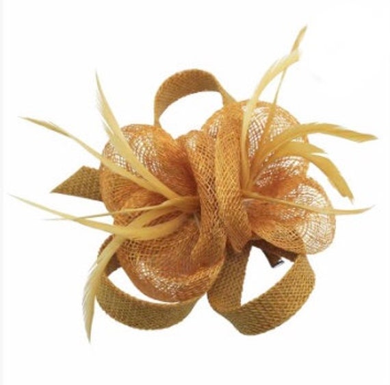 Gold Fascinator Hat Bronze Fascinator 