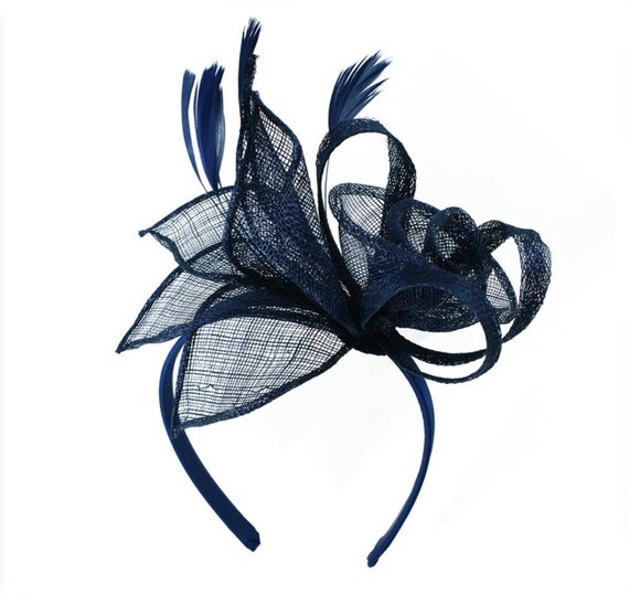 navy fascinator