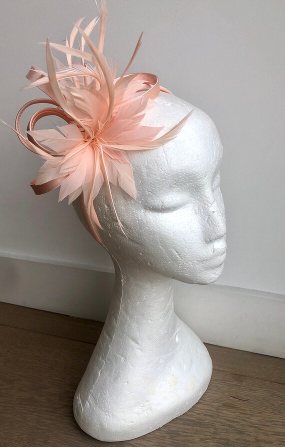 Peach Nude Orange Fascinator 