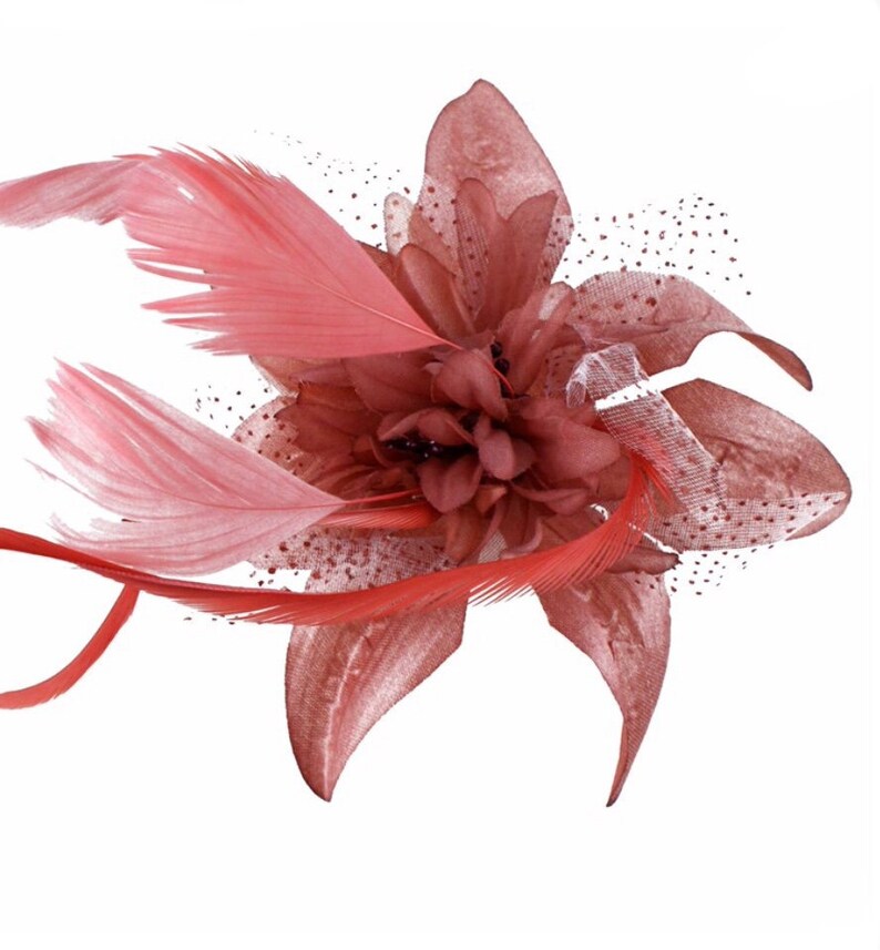 coral hats and fascinators