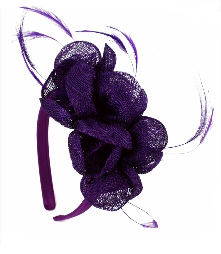 purple fascinator