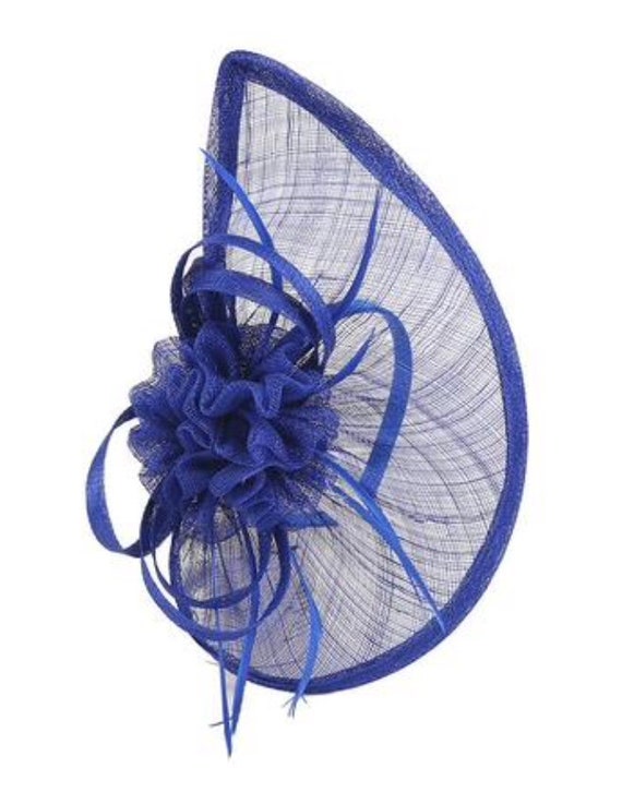 cobalt blue wedding hats and fascinators