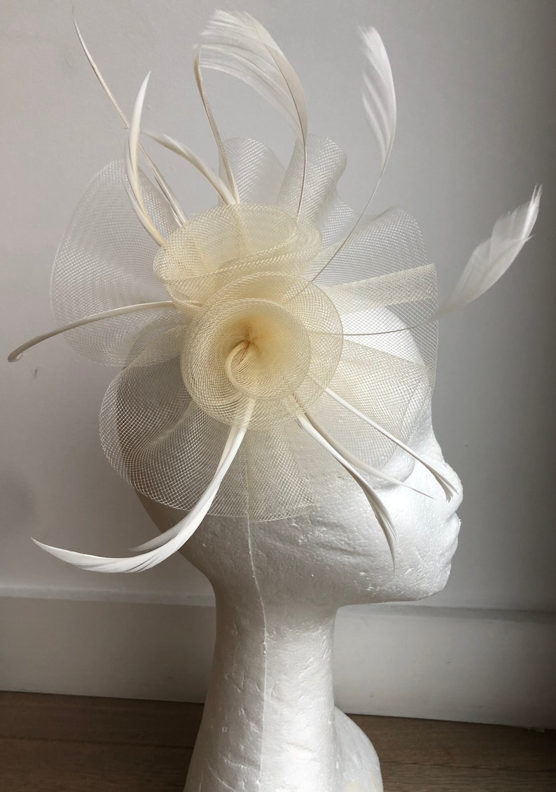 Cream Fascinator Ivory Fascinator 