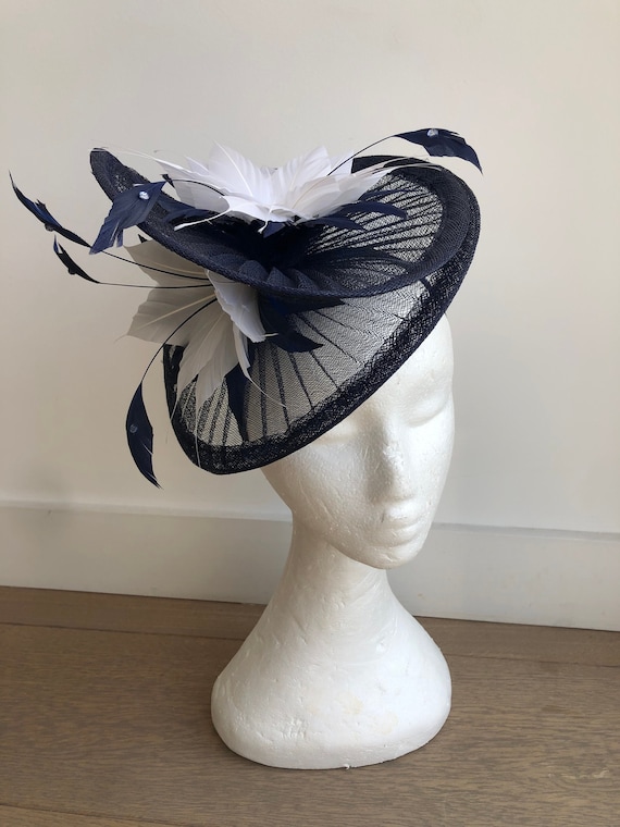 White Fascinator Fascinators Navy 