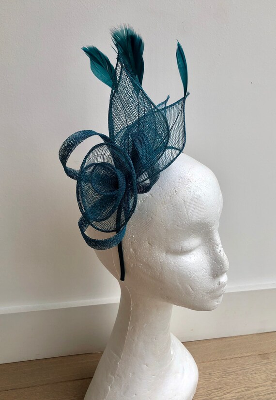 Groenblauw aqua mint Fascinator 