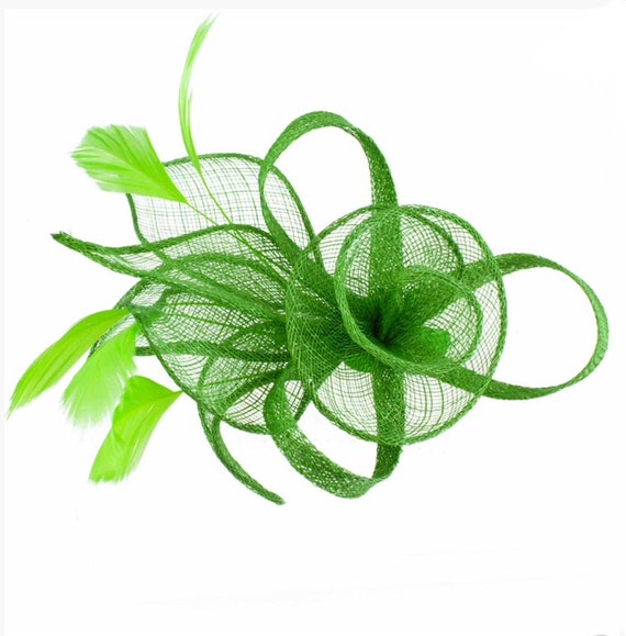 arco derby gare Nozze Accessori Accessori per capelli Cappellini e fascinator Fascinator ascot cappello Fascinator cappello cappello verde fascinatori verde foresta Verde verde vivido matrimonio verde smeraldo 