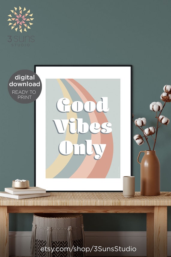 PRINTABLE Good Vibes Only Good Vibes Wall Art Work From | Etsy