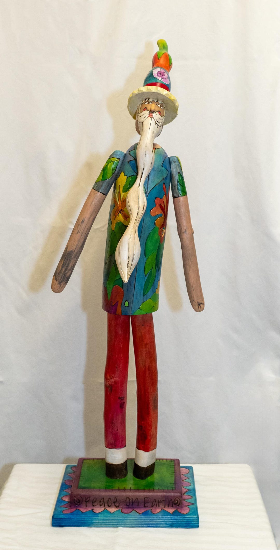 Sticks Handmade Roots Folk Art Sculpture 32” Santa Wizard – Signed ...