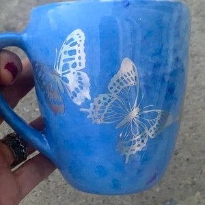 Butterfly Resin Spun mug 12 oz