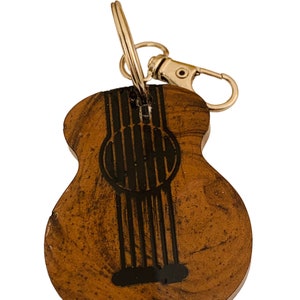 Guitar Key Chain/Handcrafted Resin Keychain