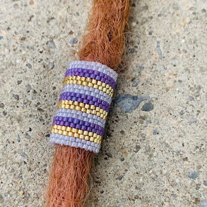 Custom Peyote Stitch Dread Sleeve/Bead/quarter inch