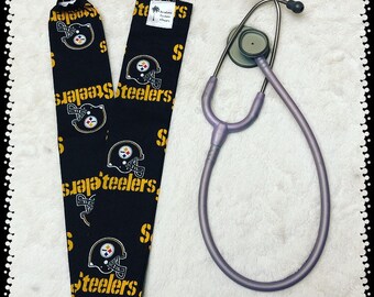 Pittsburgh Steelers, NFL, Stethoscope Cover, Steelers, Paramedic, Nurse, Doctor, Veterinarian, Sports Fan Gift, Stethoscope Sock, Fabric