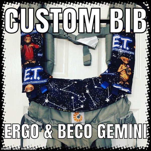 Custom - ERGO - Beco Gemini - Beco 8 - ERGO OMNI - Ergo 360 - Drool Bib - Dribble Bib - Add On