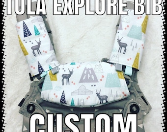 TULA EXPLORE BIB - Custom - Topper - Tula Bib - Protective Cover - Drool Bib - Headrest Cover -