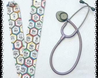 SCIENCE - CHEMISTRY - Ready to Ship - Stethoscope Cover, Sock, Periodic Table - Nurse, Veterinarian, Paramedic, Doctor, Gift, Physician, EMT