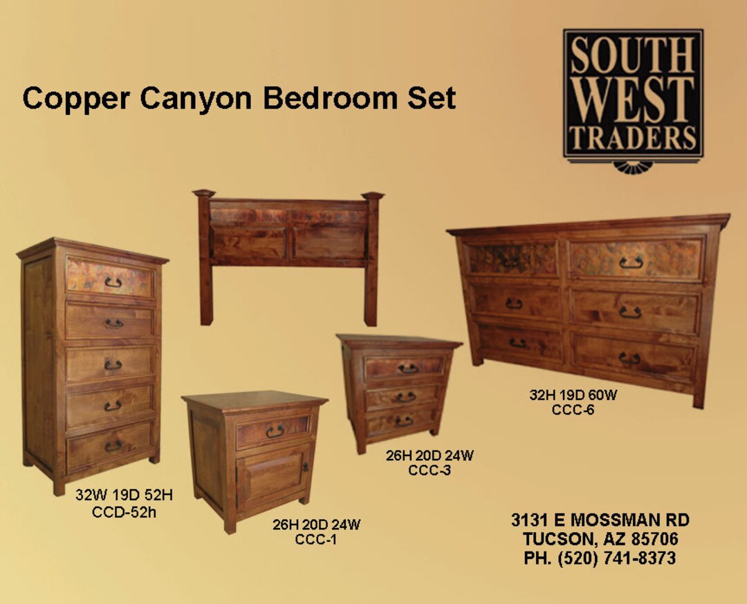 Copper Canyon Bedroom Set Etsy