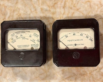 1930's General Electric Foot Candle Light Meters x 2