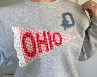 girocollo con applicazioni in pizzo fatte a mano Ohio