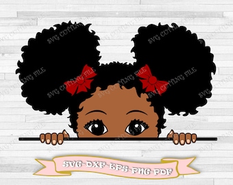 Cute little black girl playing peek a boo, svg clip art, download in svg file, dxf, eps, pdf, png, for Cricut, Silhouette Cameo, vinyl