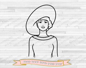 Download Png Svg Women S Fashion Silhouette Cameo Pdf For Cricut Files In Svg Format Woman S Face With Outline Svg Hat Eps Girl Dxf Craft Supplies Tools Collage Delage Com Br