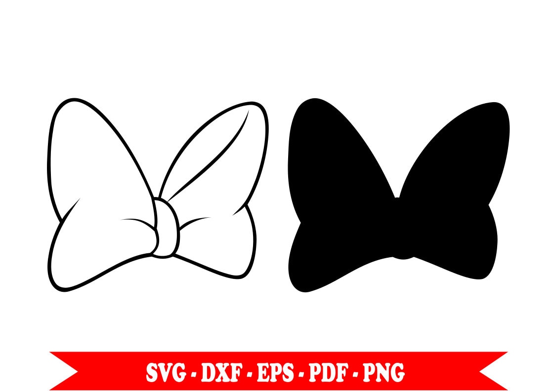 Fiocco Minnie svg fiocco sagoma fiocco outline clip art in | Etsy