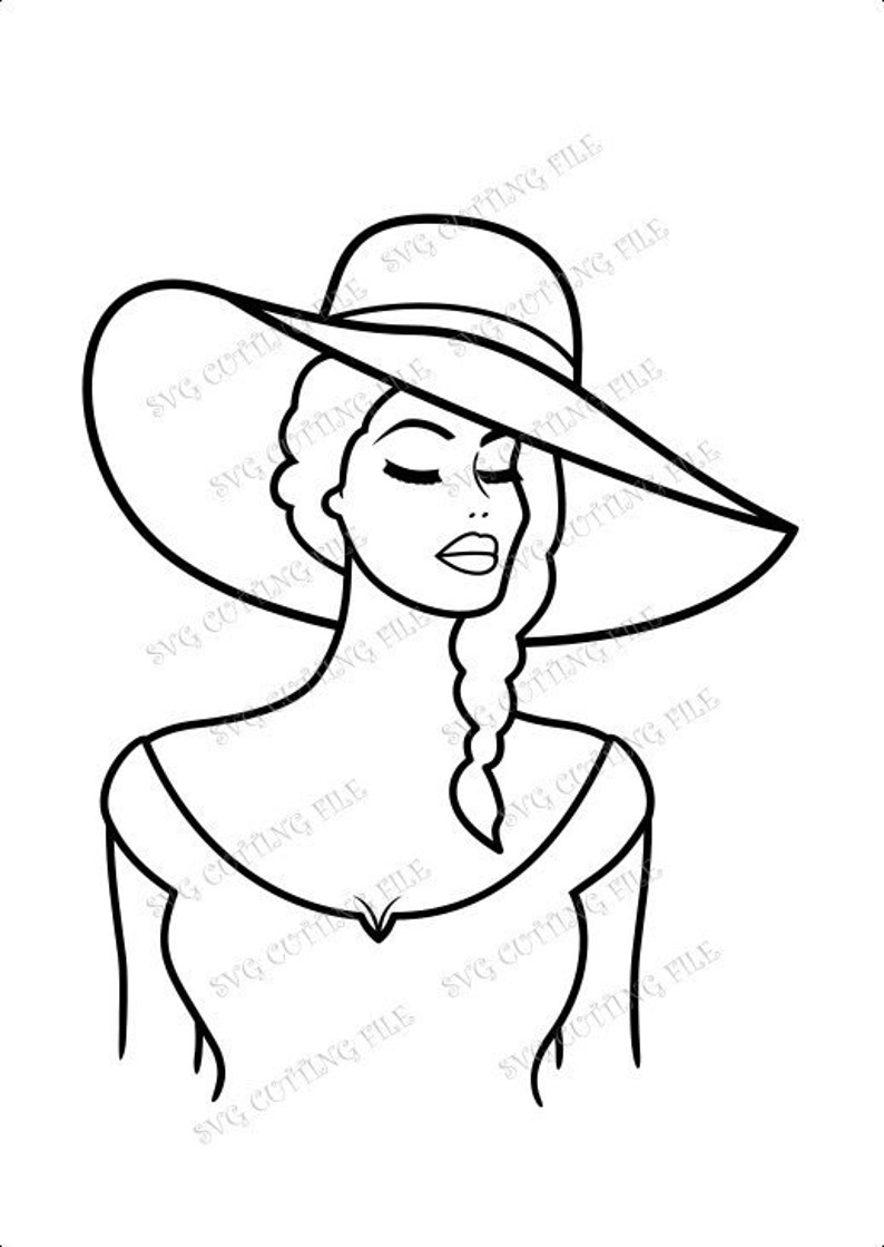 Download Download In Svg Files For Cricut Pdf Woman Outline Png Silhouette Cameo Elegant Woman With Svg Hat Black Woman Svg Dxf Eps Materials Craft Supplies Tools Delage Com Br
