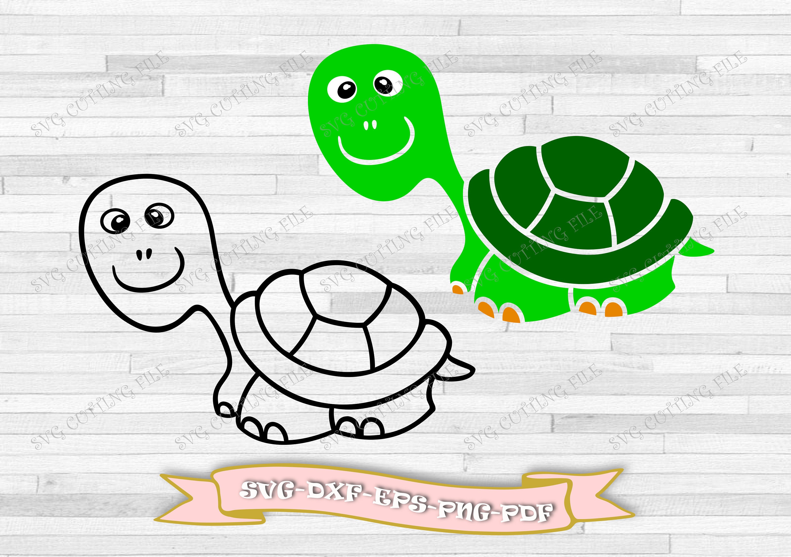 Süße Svg Umriss Schildkröten Svg Schildkröten Download in | Etsy