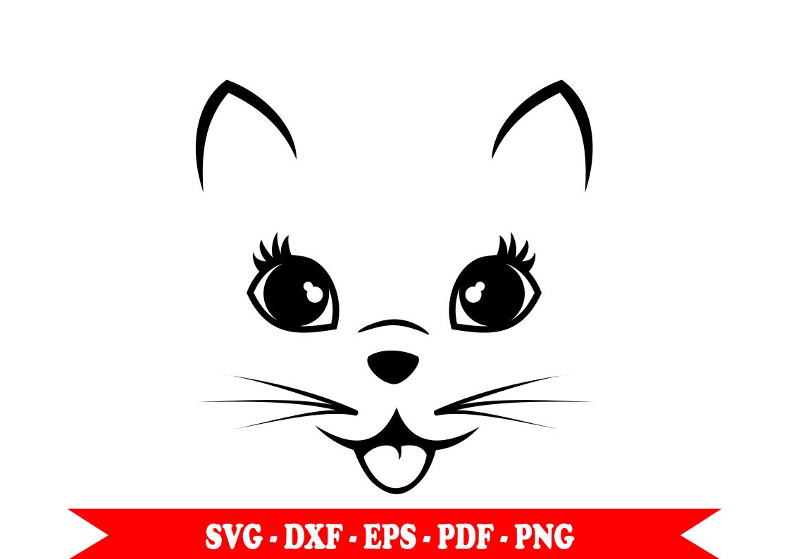 Free Free 172 Outline Cat Face Svg Free SVG PNG EPS DXF File