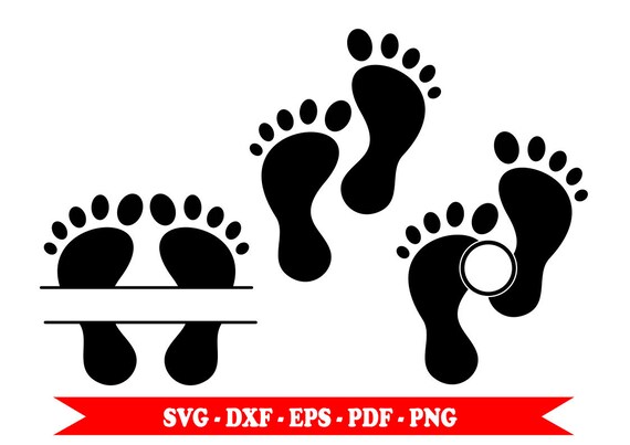 Download Free Svg Feet Foot Stamp Feet For Monogram And Split Baby Shower Etsy SVG Cut Files
