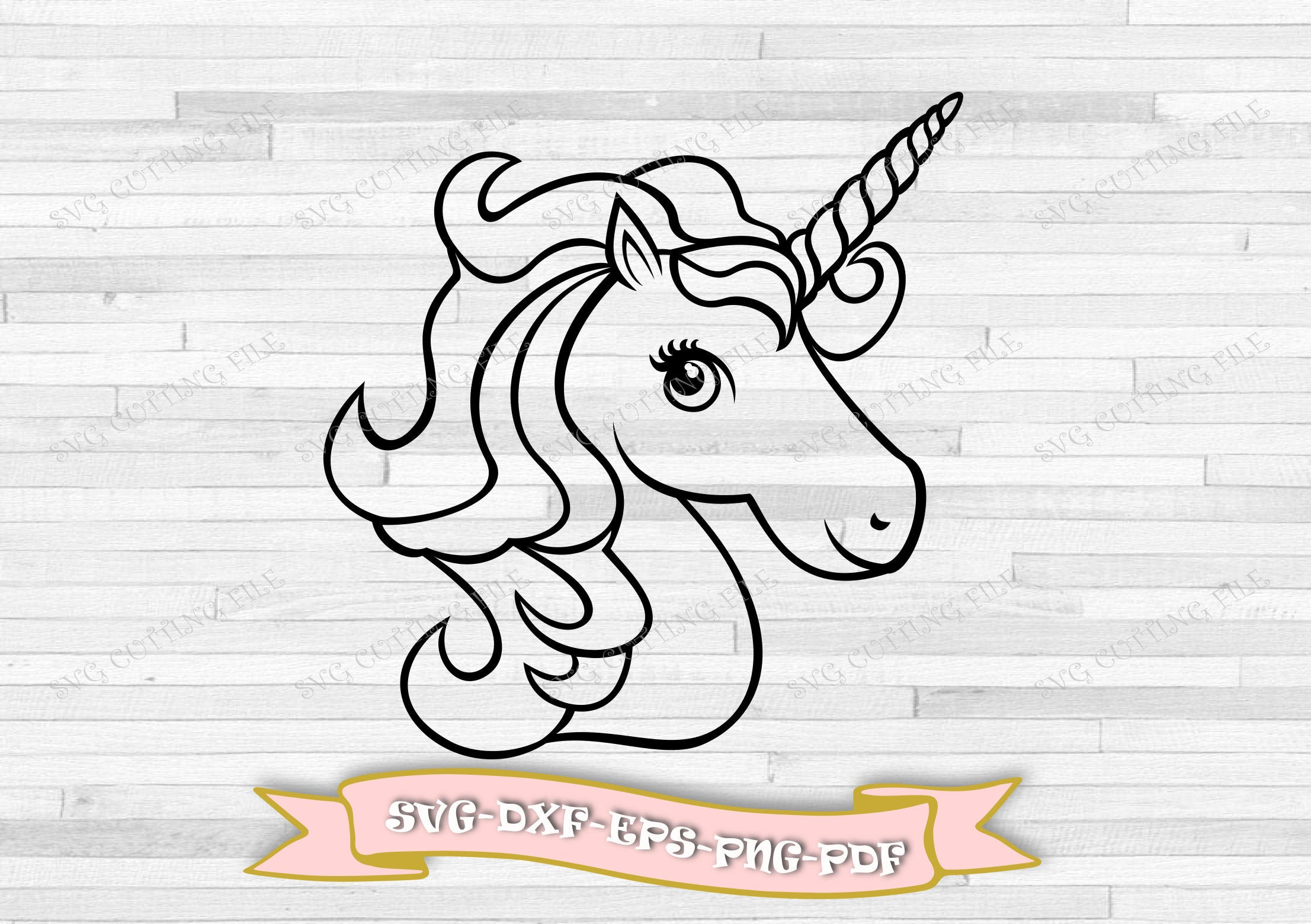 Unicorn Head Outline Unicorn Head Outline