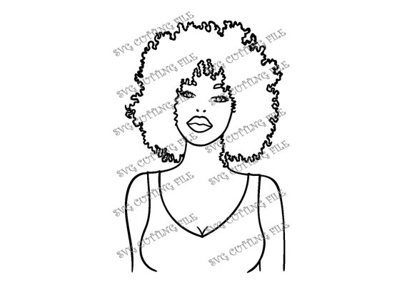 Black Woman Curly Hair Stock Vector (Royalty Free) 573629398 | Shutterstock