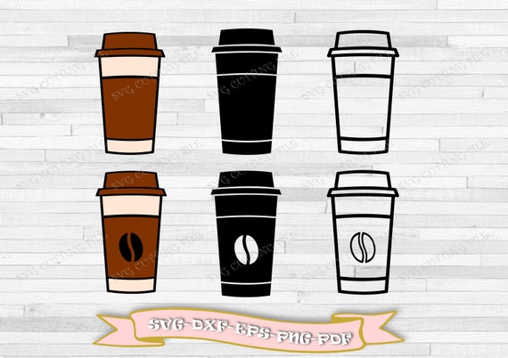 Coffee Mug Svg Outline Mug For Coffee Svg Six Clip Art In Etsy