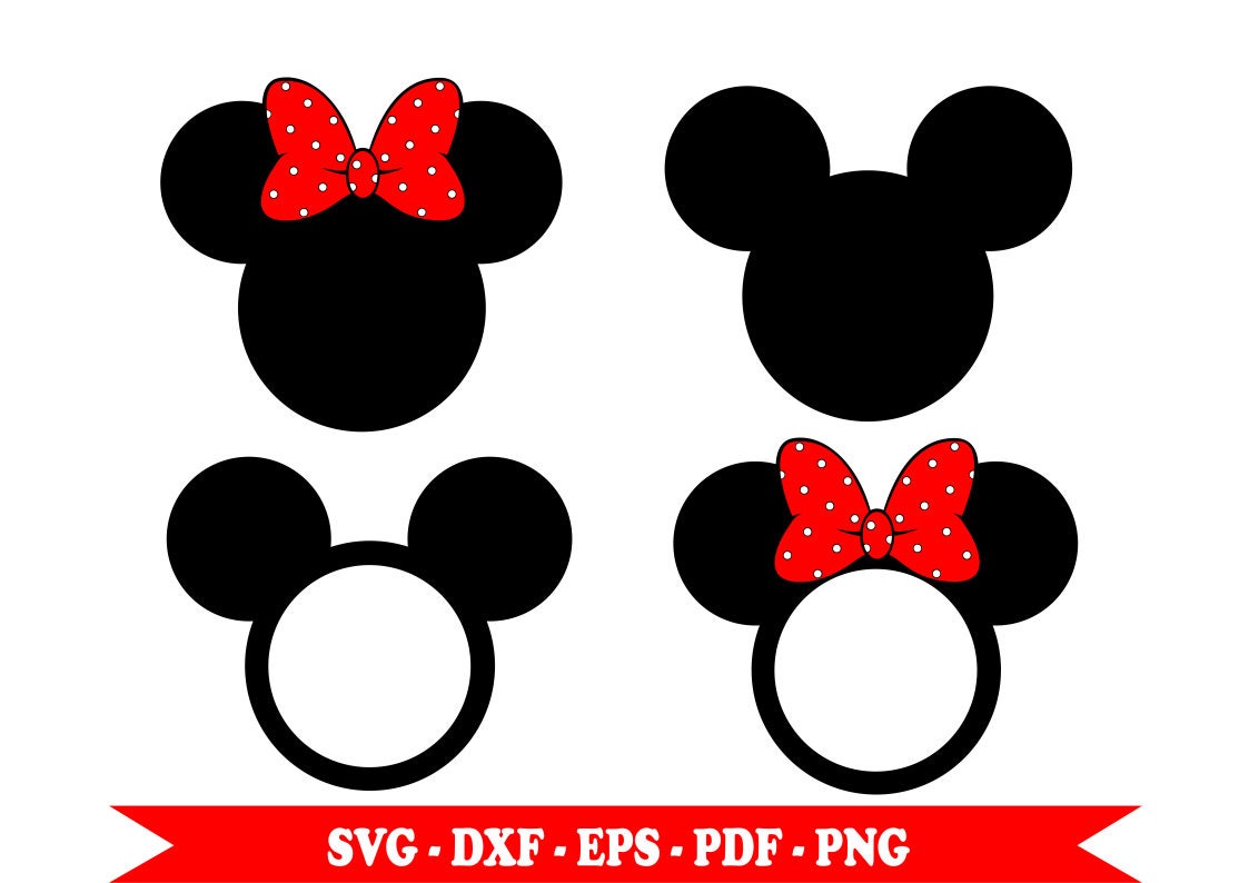 Mickey Mouse svg Minnie Mouse svg, circle for svg monogram, in format s...