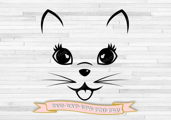 Download Cat Svg Kitty Face Outline Svg Clip Art In Svg Format File Etsy