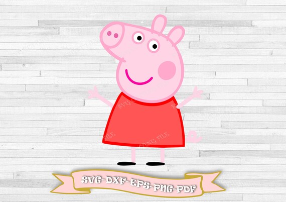 Download Peppa Pig svg clip art pig in digital format svg eps dxf ...