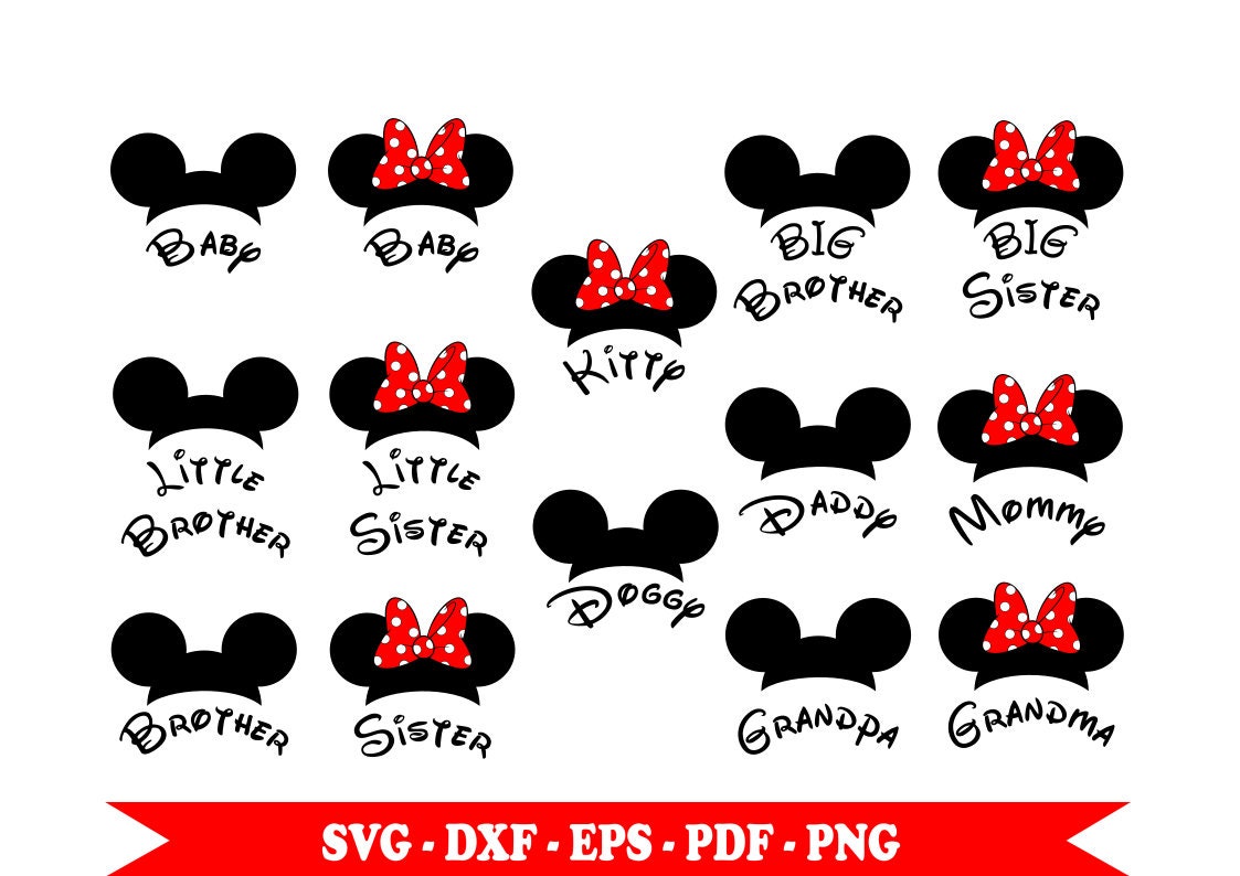 Download Family Disney Svg Ears Mickey Minnie Mouse Svg Mickey S Etsy 3D SVG Files Ideas | SVG, Paper Crafts, SVG File