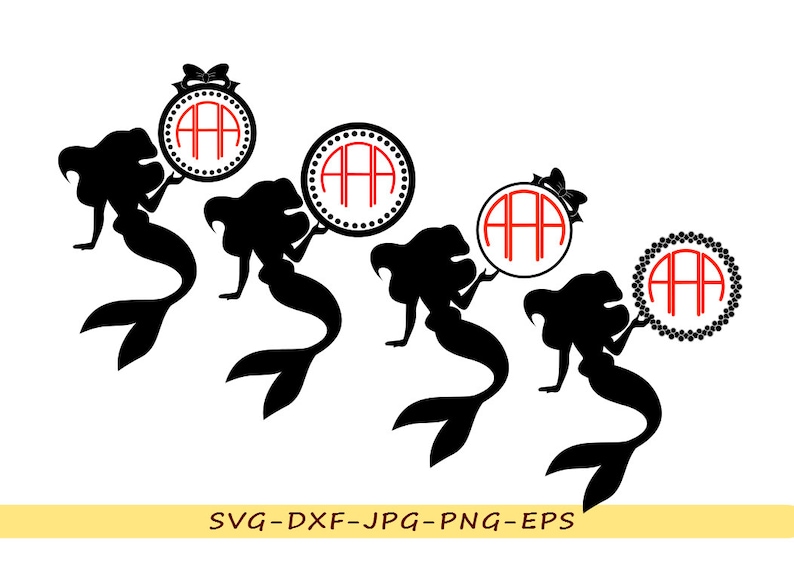 Free Free 305 Little Mermaid Monogram Svg SVG PNG EPS DXF File