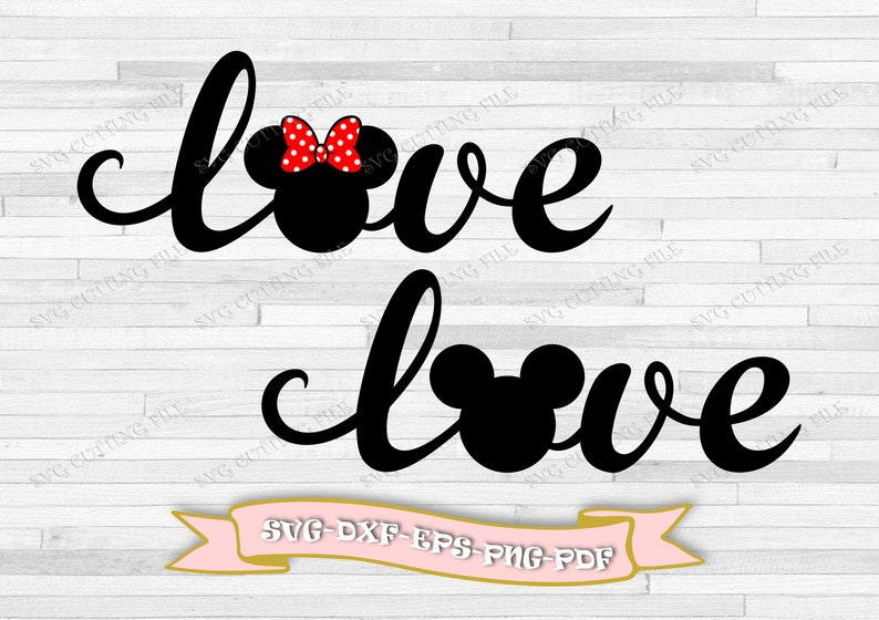 Download Love Mickey mouse svg love Minnie mouse svg clip art ...