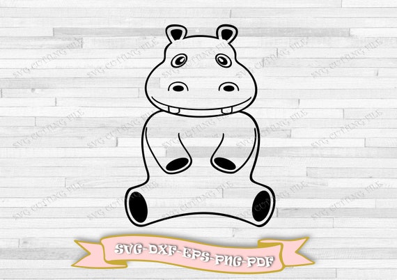 Hippopotano Svg Nilpferd Umriss Svg Clipart Nilpferd Etsy