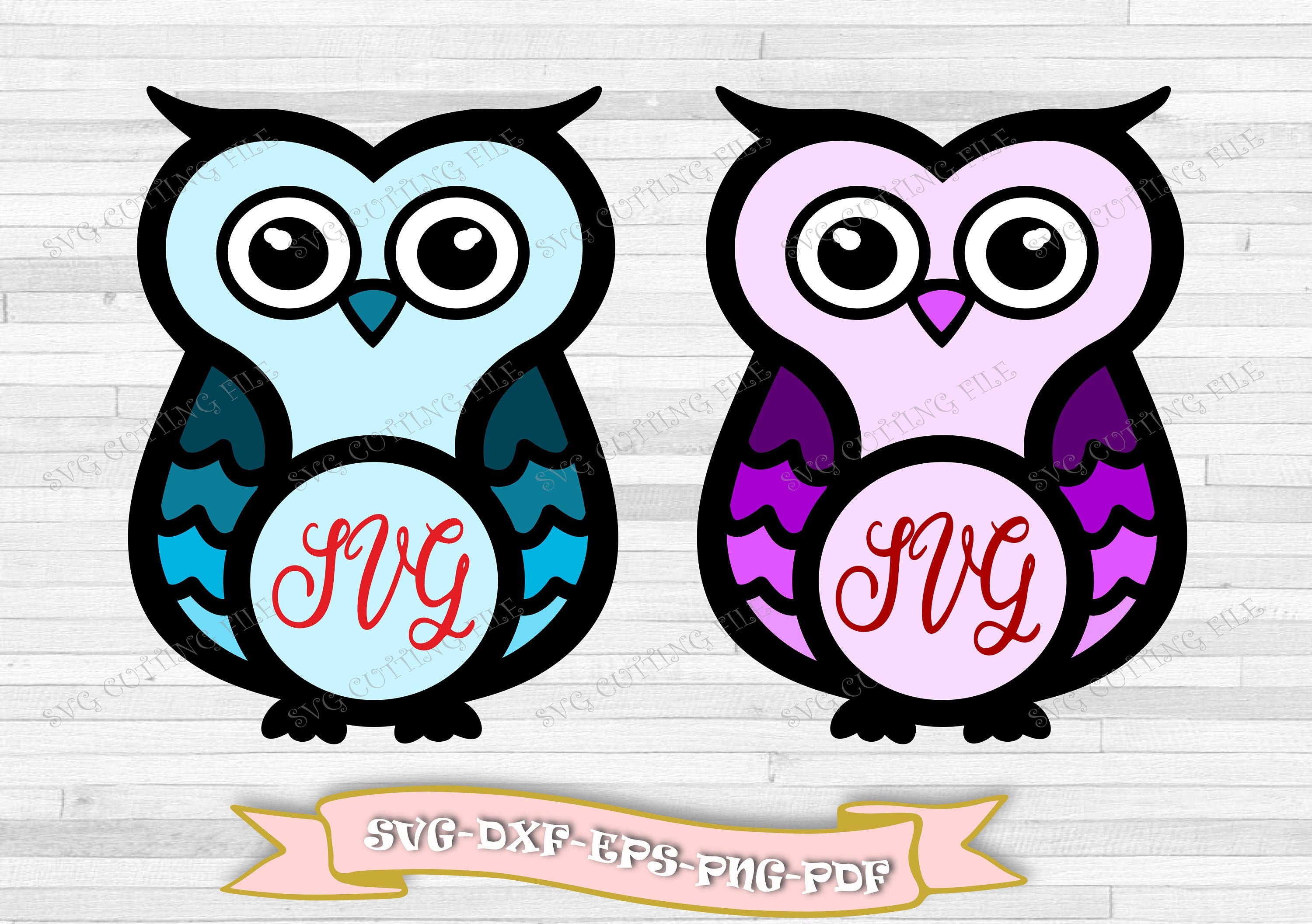 Download Svg Owl Owl For Monogram Clip Art Svg Download Files In Etsy