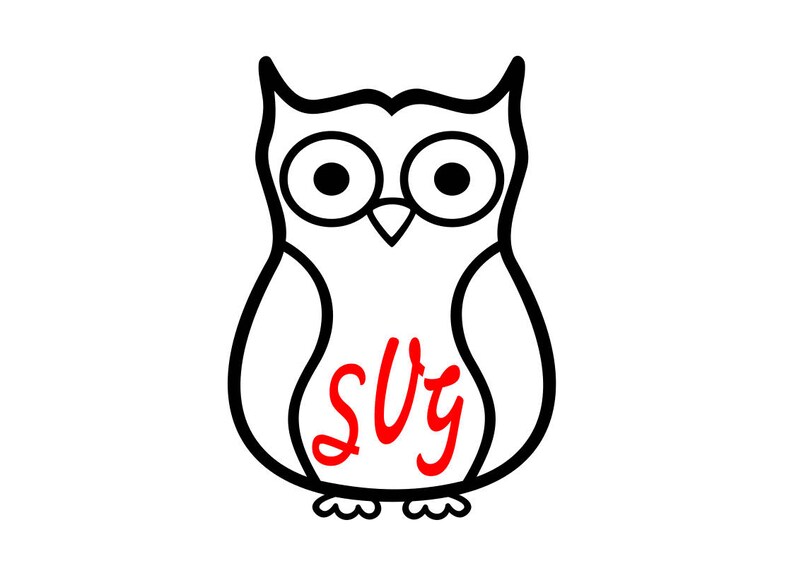 Download Owl outline svg for monogram clip art in SVG digital ...