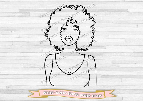 Pretty Black Girl With Curly Hair Outline Svg Download With - Etsy Pretty Black Girl With Curly Hair Outline Svg Download With - Etsy