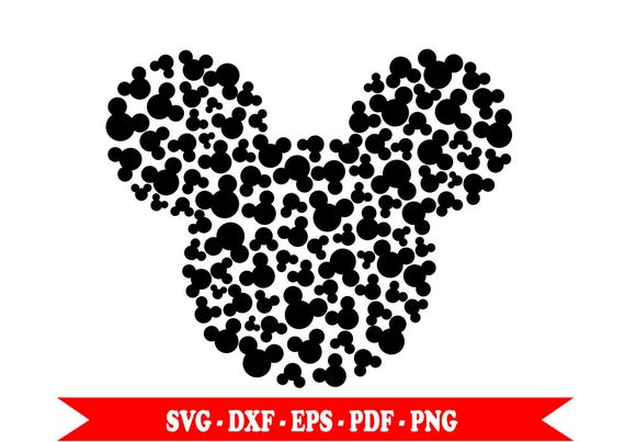 Mickey Mouse Silhouette Head Svg Clip Art Download In Etsy