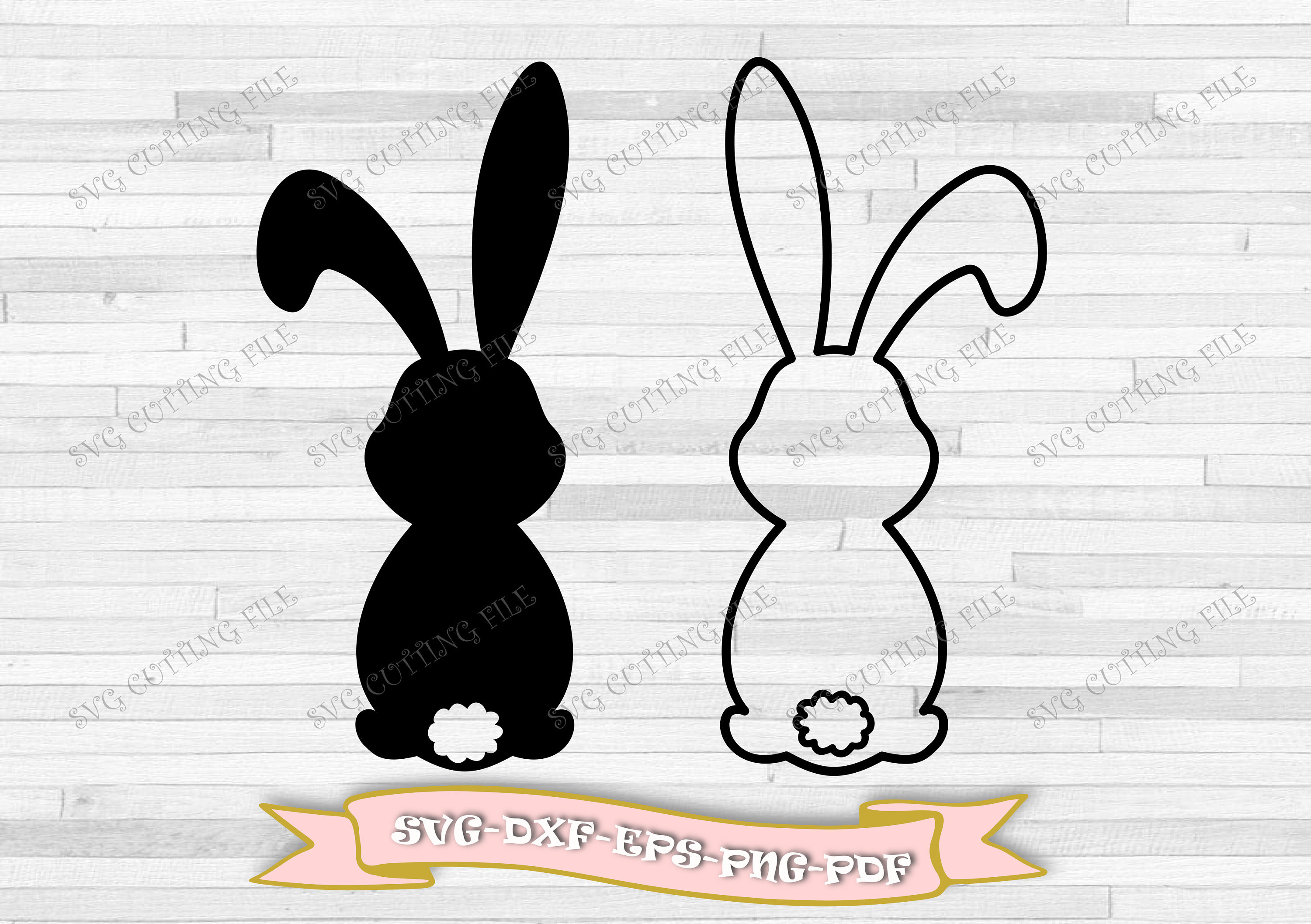 Download Bunny Svg Easter Rabbit Svg Bunny Outline Svg Download In Etsy