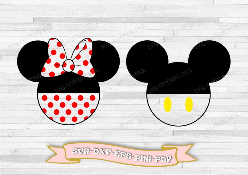 Download Mickey Mouse Svg And Minnie Mouse Svg Head Clip Art In Etsy