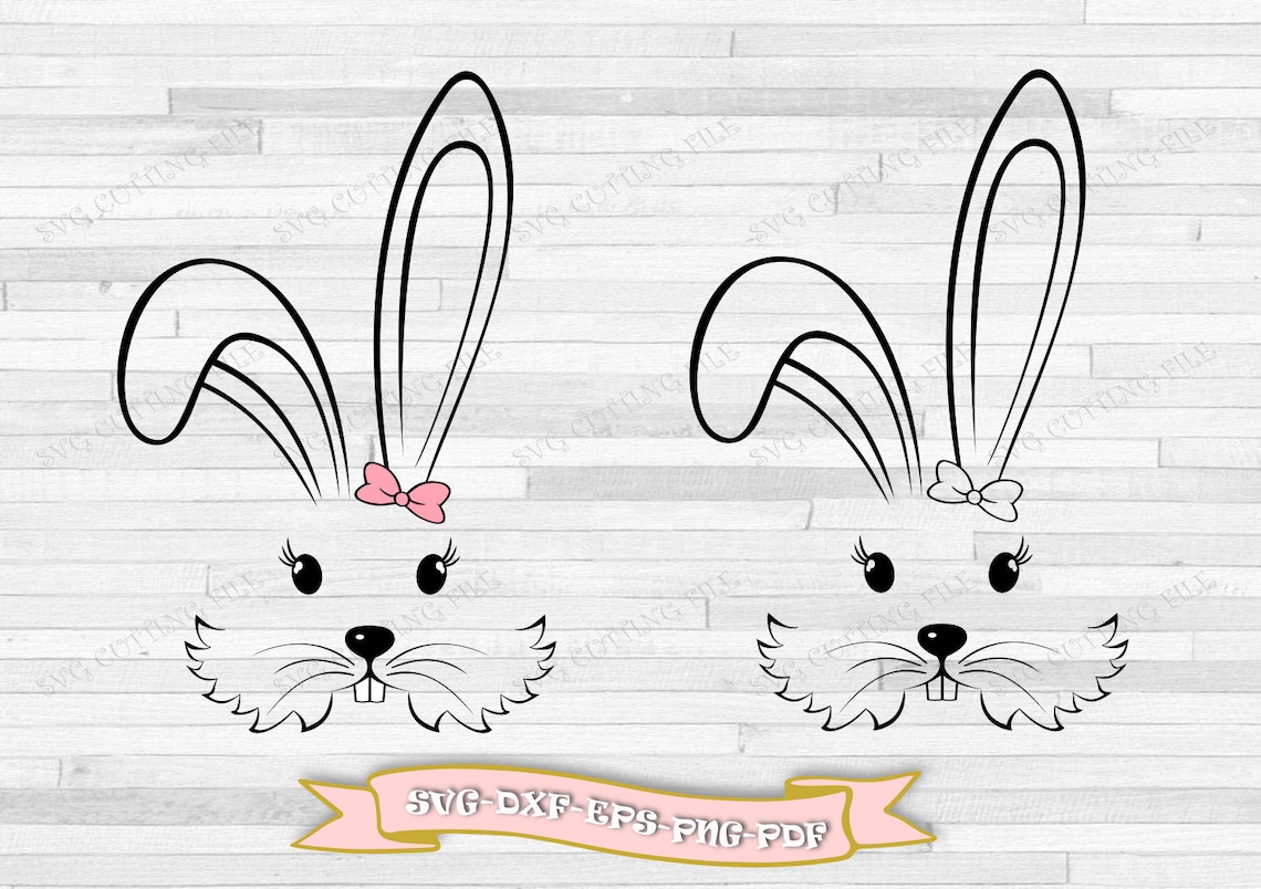 Svg-Hase svg-Hasengesicht svg-Umriss Hasengesicht in svg - Etsy Österreich