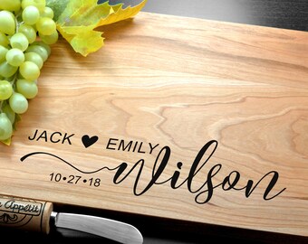 Personalized Cutting Board | Cheese Cutting Board Bread Cutting Board Wedding Gifts Housewarming Gift Anniversary Gift Engagement Gift E1