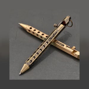 Groomsmen Gift Personalized Pen Bolt Action Monogram Brass Pen, Custom Engraved Graduation Gift,  Anniversary Gift for Him, Pen for Husband